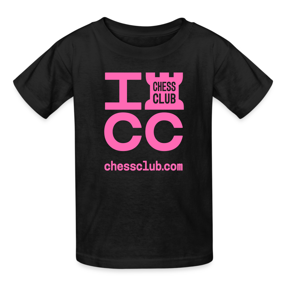 ICC Brand Pink Logo Ultra Cotton Youth T-Shirt - black