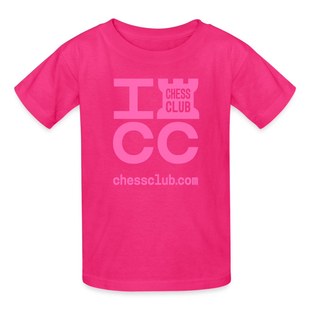 ICC Brand Pink Logo Ultra Cotton Youth T-Shirt - fuchsia