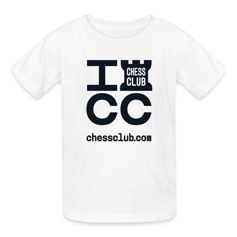 ICC Brand Black Logo Ultra Cotton Youth T-Shirt - white