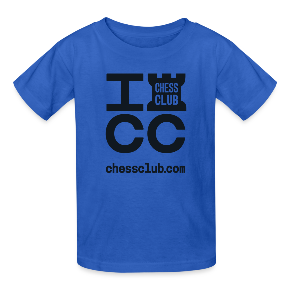 ICC Brand Black Logo Ultra Cotton Youth T-Shirt - royal blue