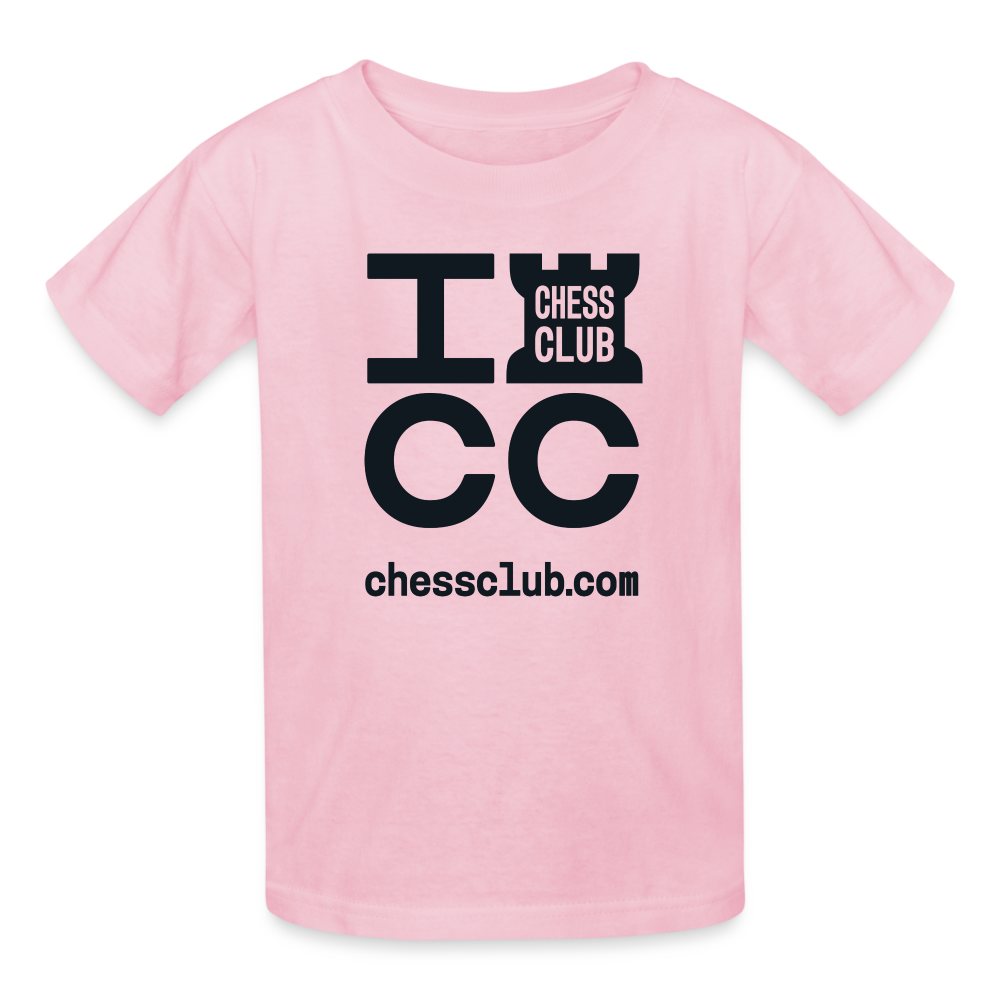 ICC Brand Black Logo Ultra Cotton Youth T-Shirt - light pink