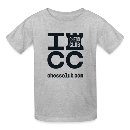 ICC Brand Black Logo Ultra Cotton Youth T-Shirt - heather gray