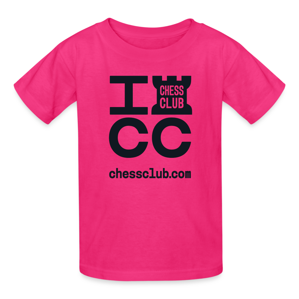 ICC Brand Black Logo Ultra Cotton Youth T-Shirt - fuchsia