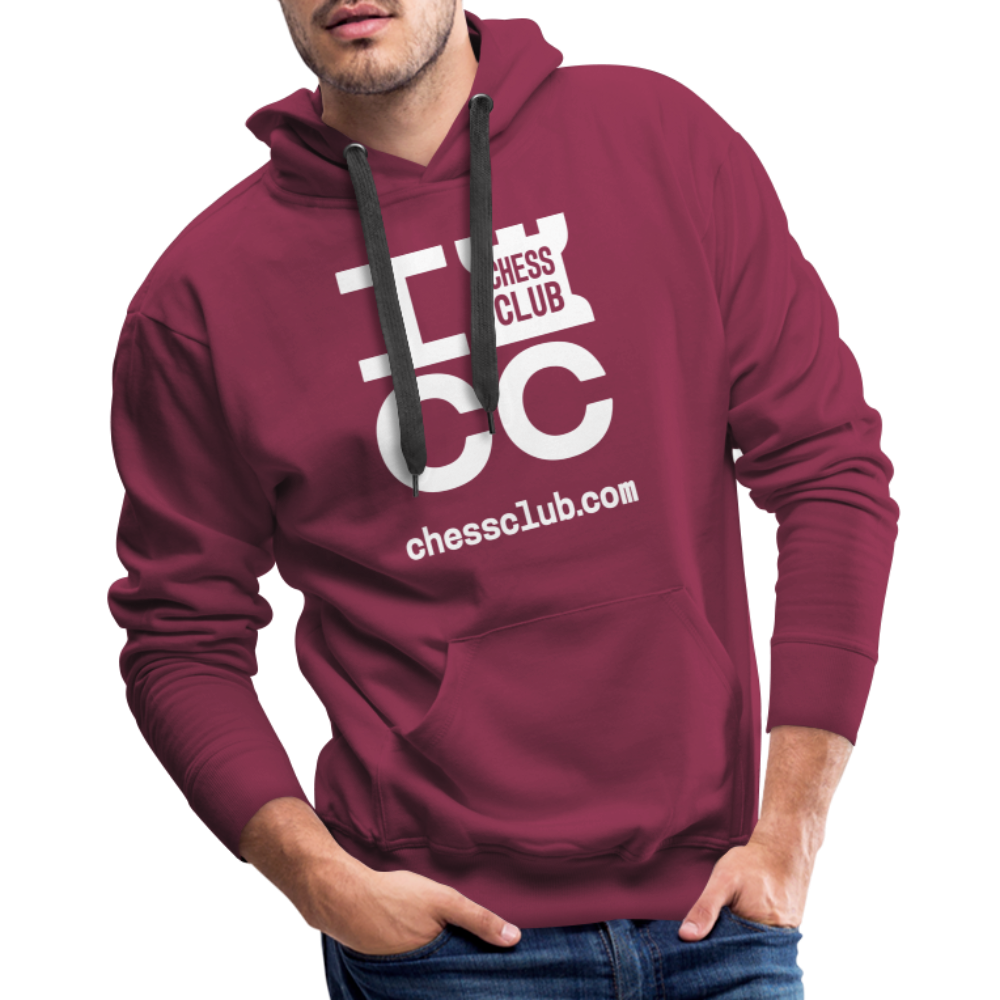 ICC Brand White Logo Men’s Premium Hoodie - burgundy