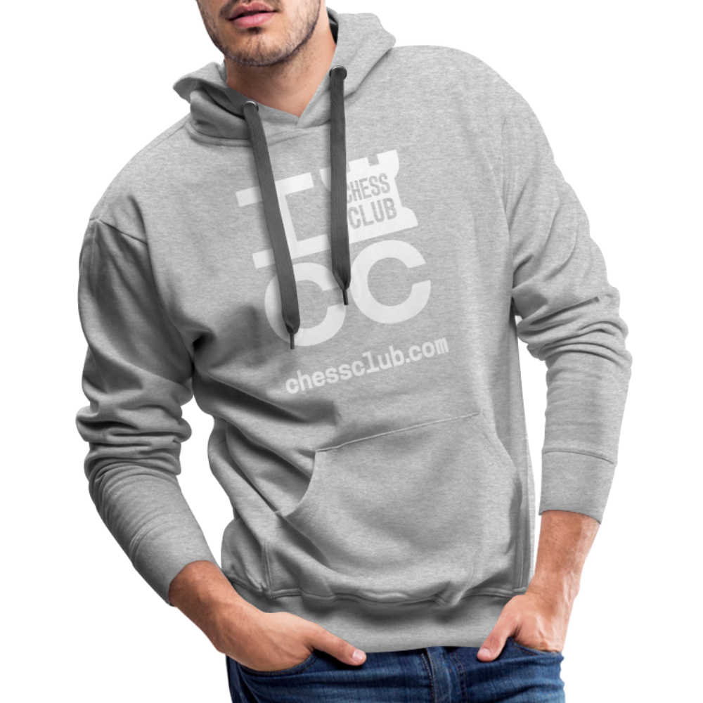 ICC Brand White Logo Men’s Premium Hoodie - heather grey