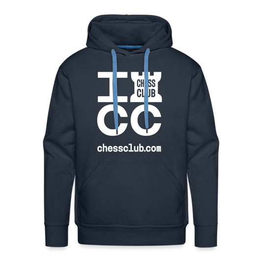 ICC Brand White Logo Men’s Premium Hoodie - navy