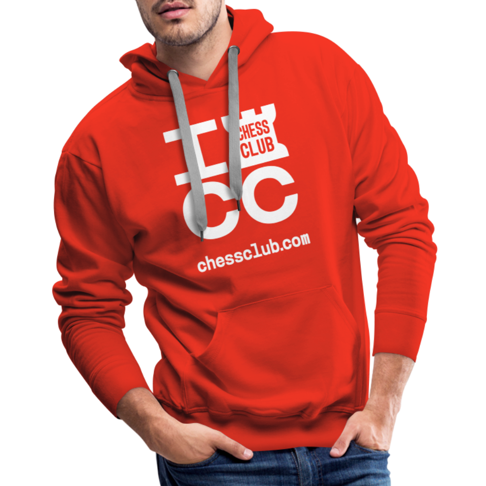 ICC Brand White Logo Men’s Premium Hoodie - red