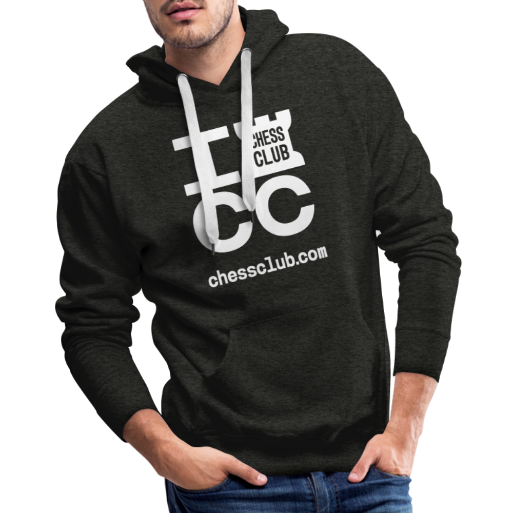ICC Brand White Logo Men’s Premium Hoodie - charcoal grey
