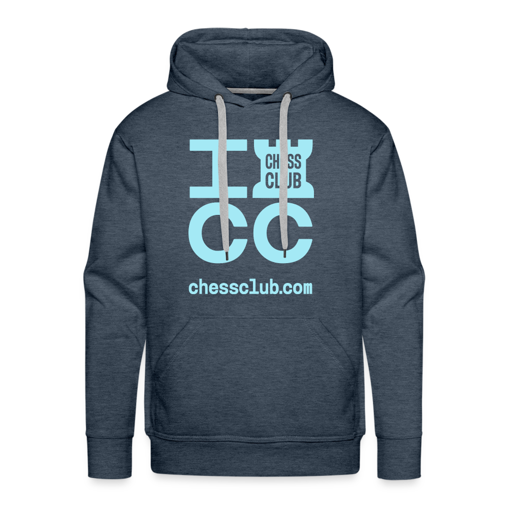 ICC Brand Blue Logo Men’s Premium Hoodie - heather denim