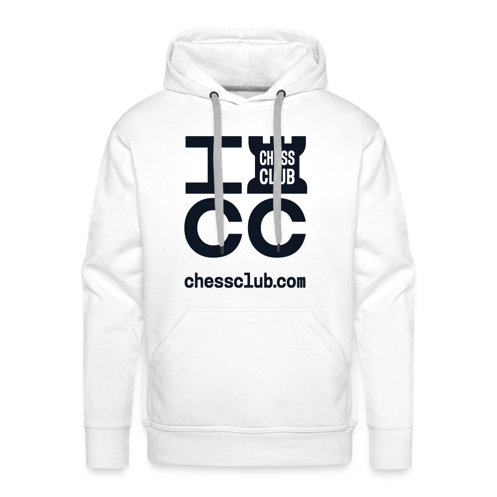 ICC Brand Black Logo Men’s Premium Hoodie - white