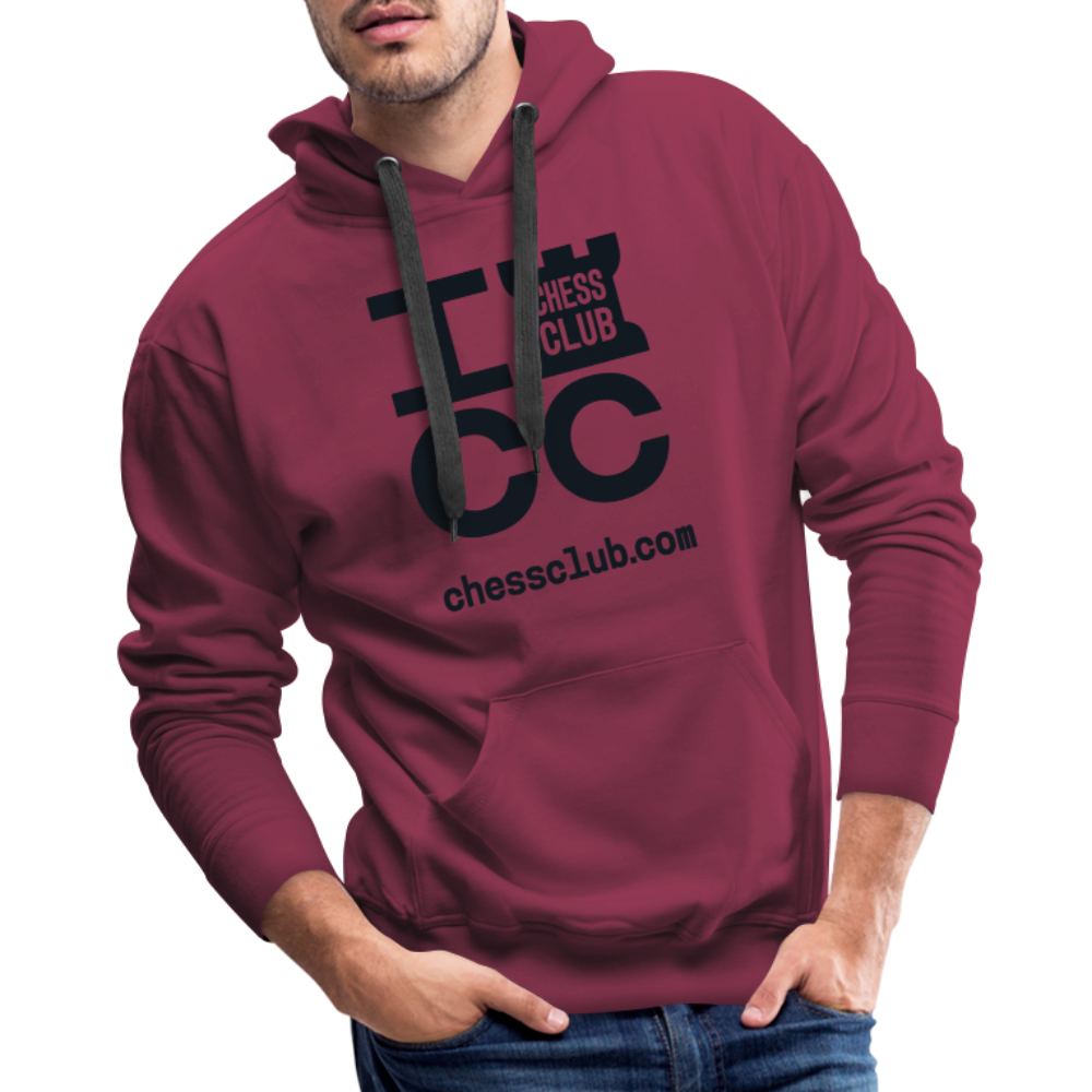 ICC Brand Black Logo Men’s Premium Hoodie - burgundy