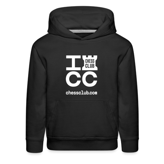 ICC Brand White Logo Kids‘ Premium Hoodie - black
