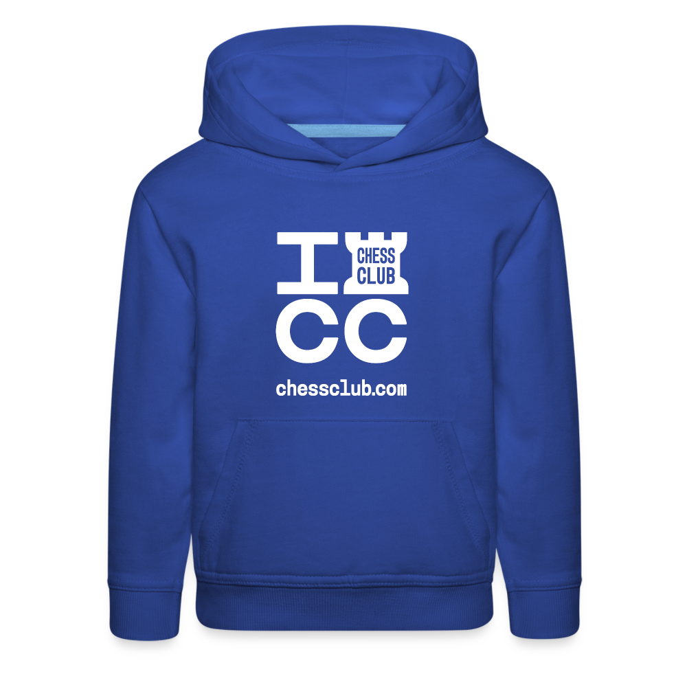 ICC Brand White Logo Kids‘ Premium Hoodie - royal blue