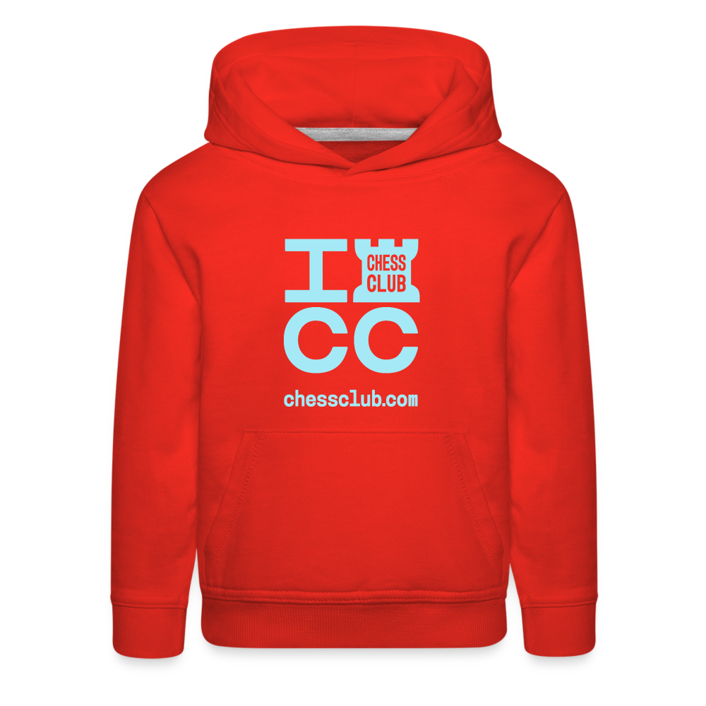 ICC Brand Blue Logo Kids‘ Premium Hoodie - red