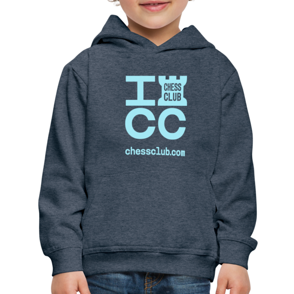 ICC Brand Blue Logo Kids‘ Premium Hoodie - heather denim