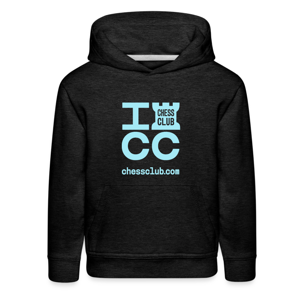 ICC Brand Blue Logo Kids‘ Premium Hoodie - charcoal grey