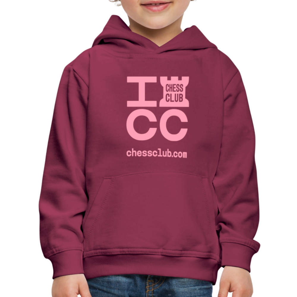 ICC Brand Pink Logo Kids‘ Premium Hoodie - burgundy