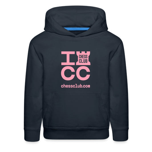 ICC Brand Pink Logo Kids‘ Premium Hoodie - navy