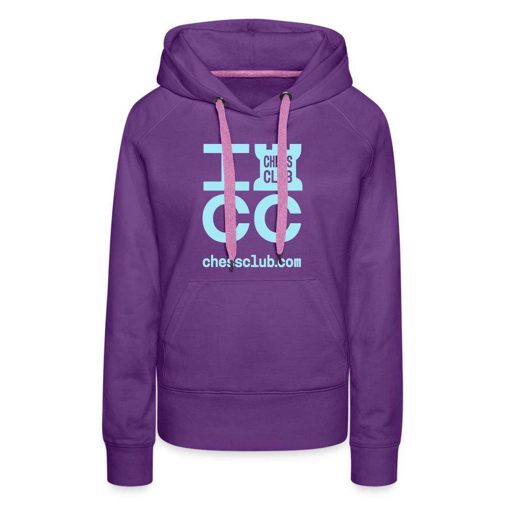 ICC Brand Blue Logo Women’s Premium Hoodie - purple 
