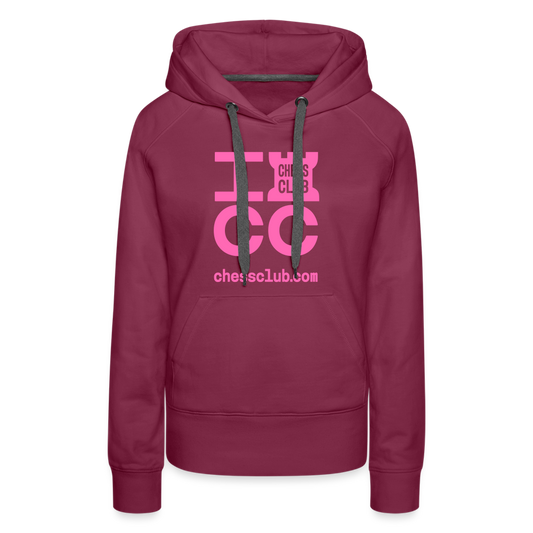 ICC Brand Pink Logo Women’s Premium Hoodie - burgundy