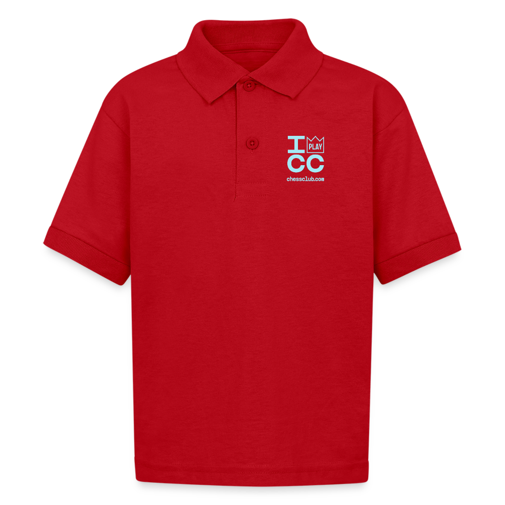 I Play ICC Kid's 50/50 Jersey Polo - red
