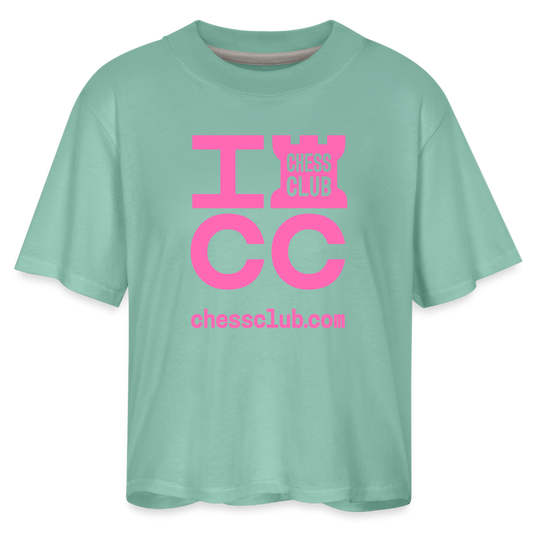 ICC Brand Pink Logo Women's Boxy Tee - saltwater