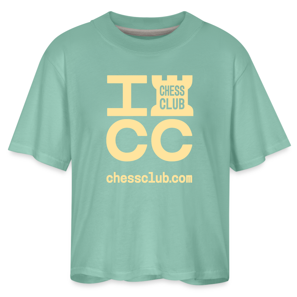 ICC Brand Yellow Logo Women's Boxy Tee - saltwater