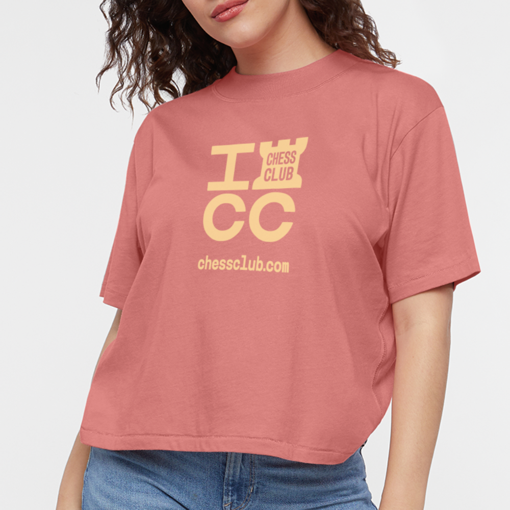 ICC Brand Yellow Logo Women's Boxy Tee - mauve