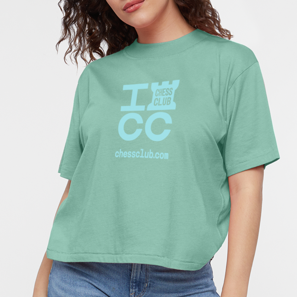 ICC Brand Blue Logo Women's Boxy Tee - saltwater