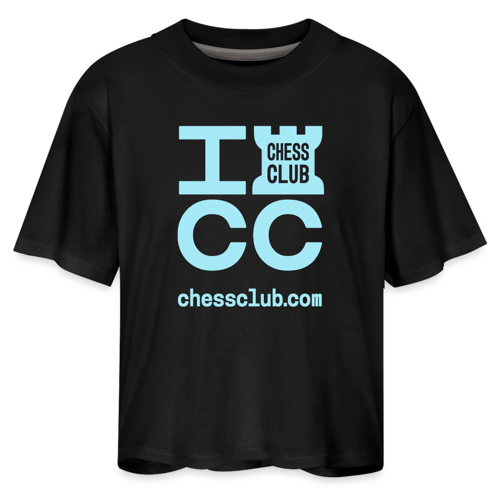 ICC Brand Blue Logo Women's Boxy Tee - black