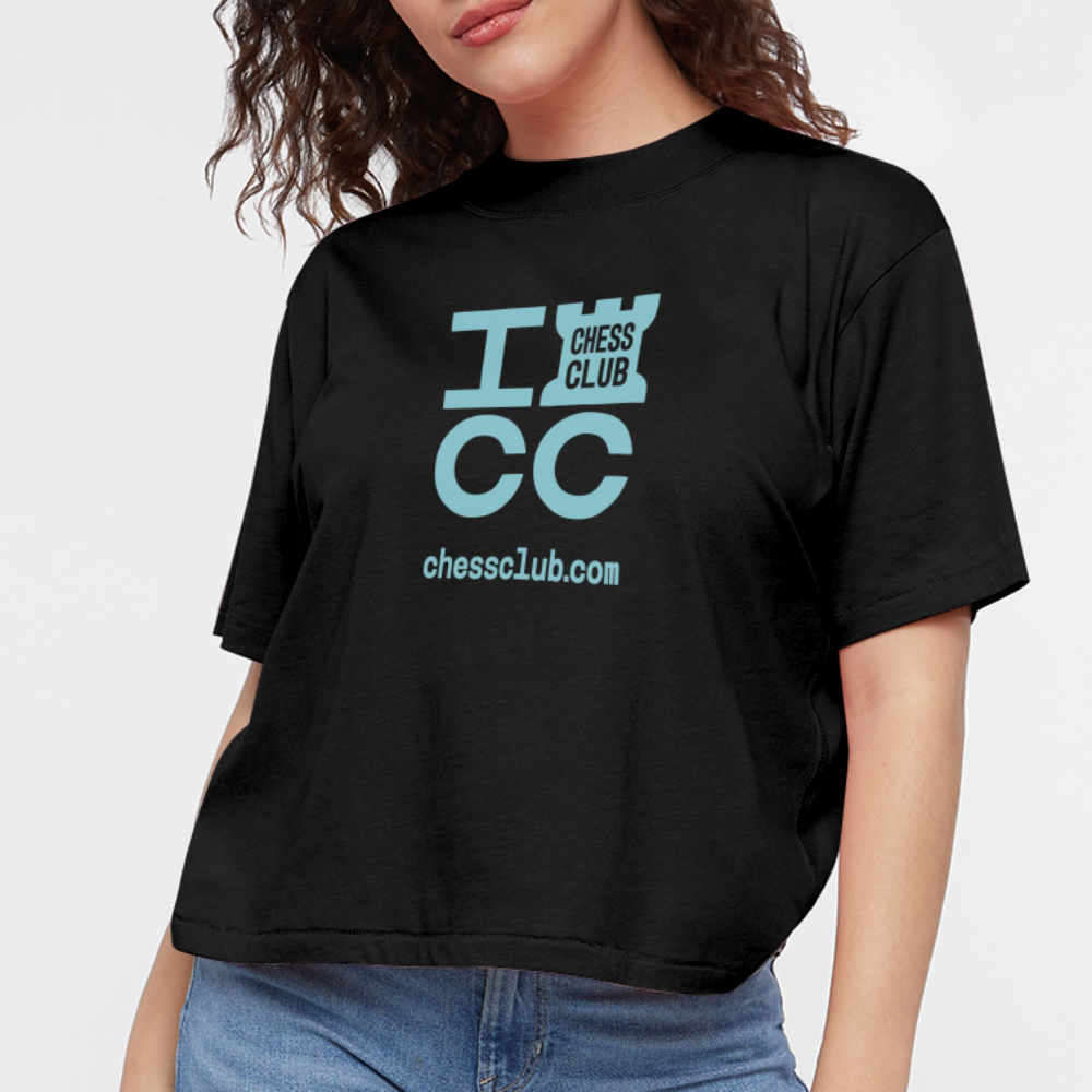 ICC Brand Blue Logo Women's Boxy Tee - black