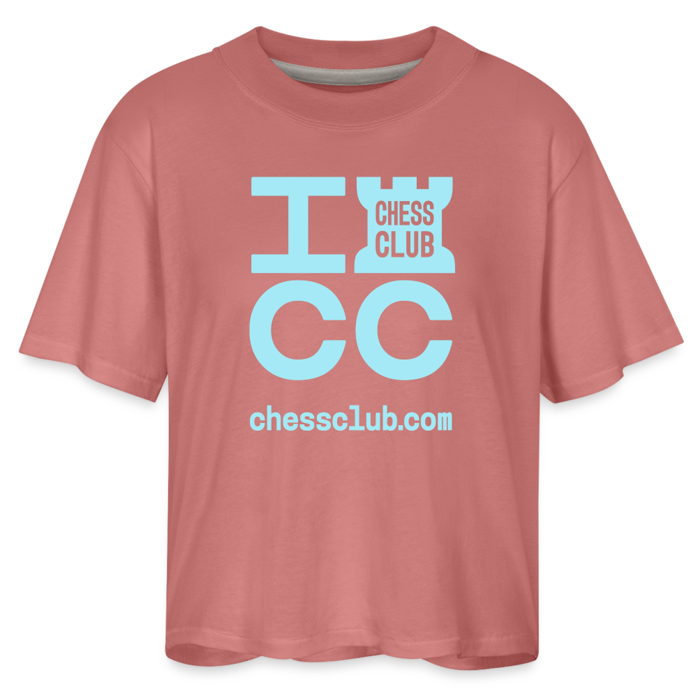 ICC Brand Blue Logo Women's Boxy Tee - mauve