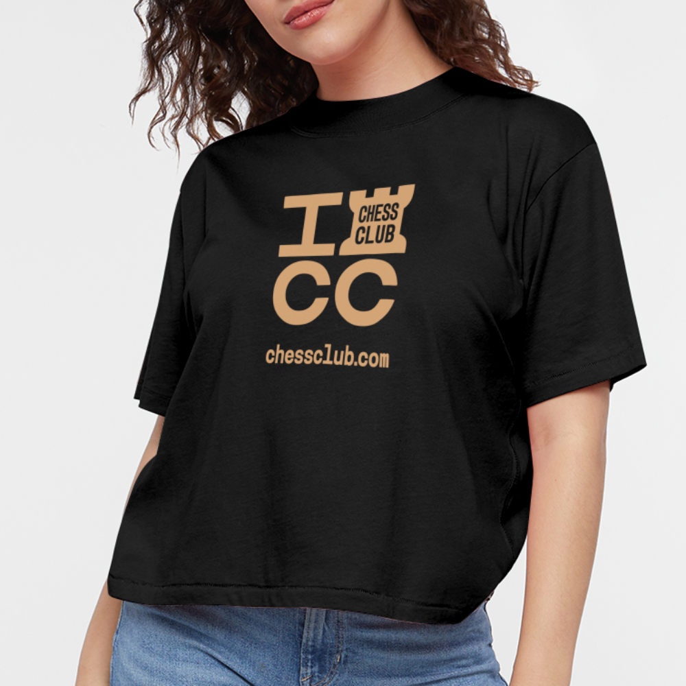 ICC Brand Orange Logo Women's Boxy Tee - black