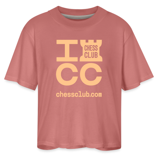 ICC Brand Orange Logo Women's Boxy Tee - mauve