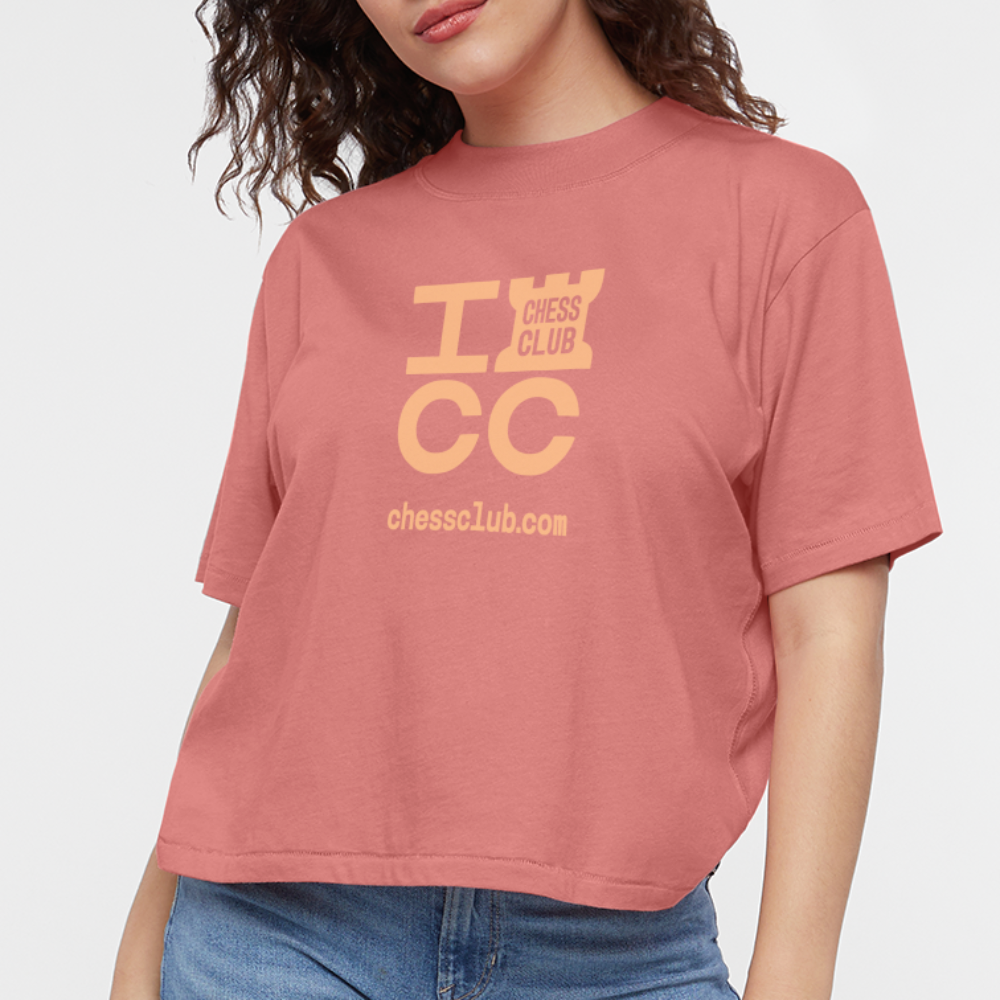 ICC Brand Orange Logo Women's Boxy Tee - mauve