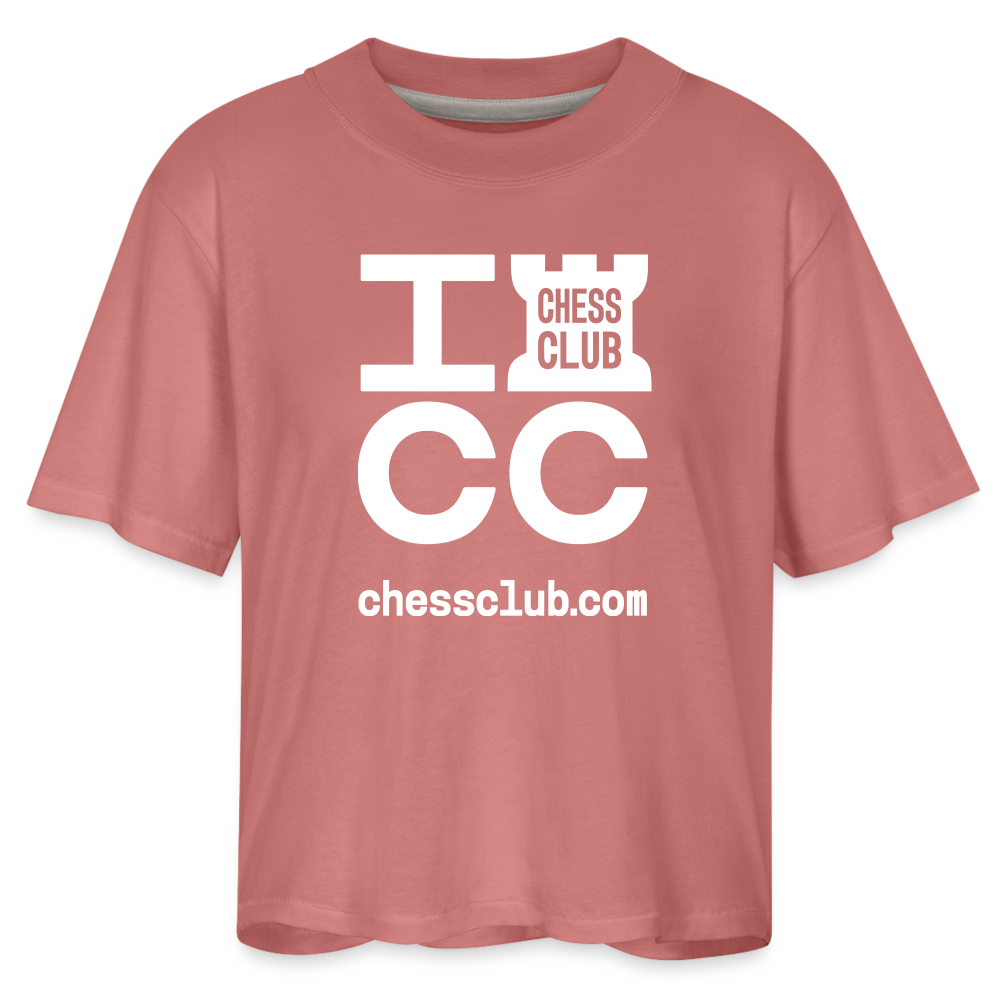 ICC Brand White Logo Women's Boxy Tee - mauve