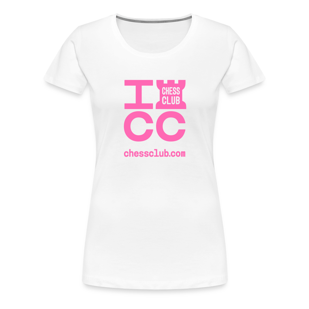 ICC Brand Pink Logo Women’s Premium T-Shirt - white