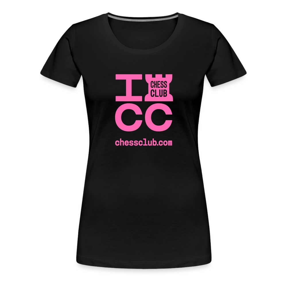 ICC Brand Pink Logo Women’s Premium T-Shirt - black