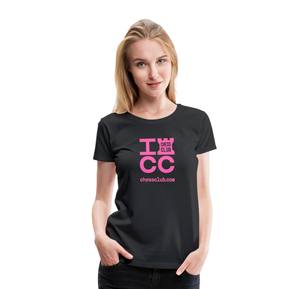 ICC Brand Pink Logo Women’s Premium T-Shirt - black