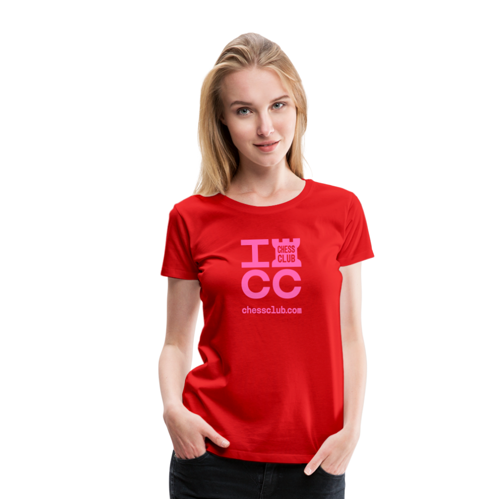 ICC Brand Pink Logo Women’s Premium T-Shirt - red