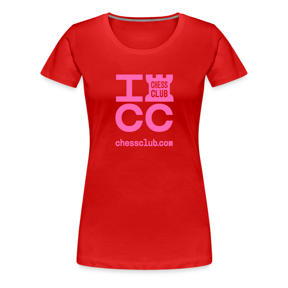 ICC Brand Pink Logo Women’s Premium T-Shirt - red