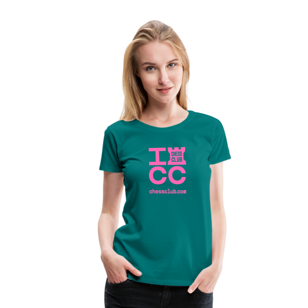 ICC Brand Pink Logo Women’s Premium T-Shirt - teal