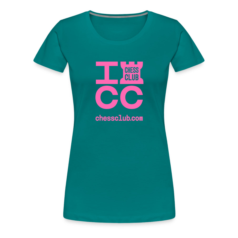 ICC Brand Pink Logo Women’s Premium T-Shirt - teal