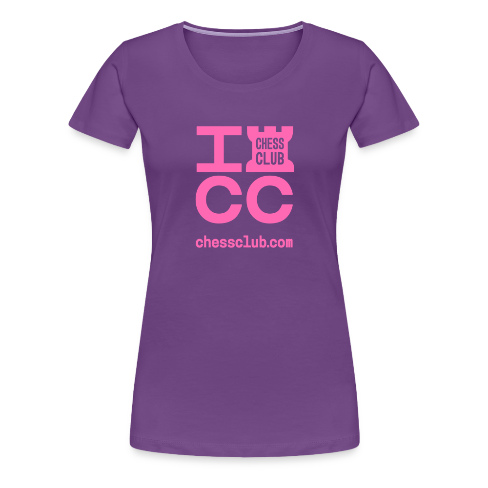 ICC Brand Pink Logo Women’s Premium T-Shirt - purple