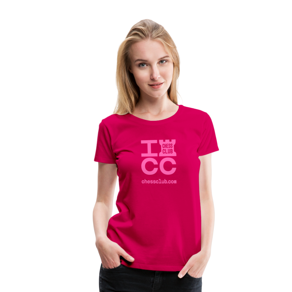 ICC Brand Pink Logo Women’s Premium T-Shirt - dark pink