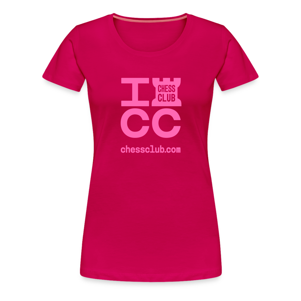 ICC Brand Pink Logo Women’s Premium T-Shirt - dark pink