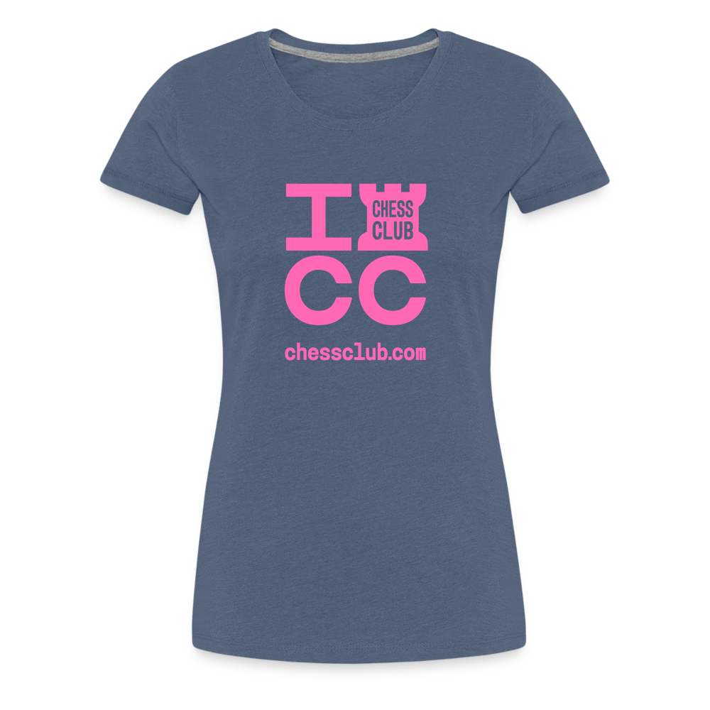 ICC Brand Pink Logo Women’s Premium T-Shirt - heather blue