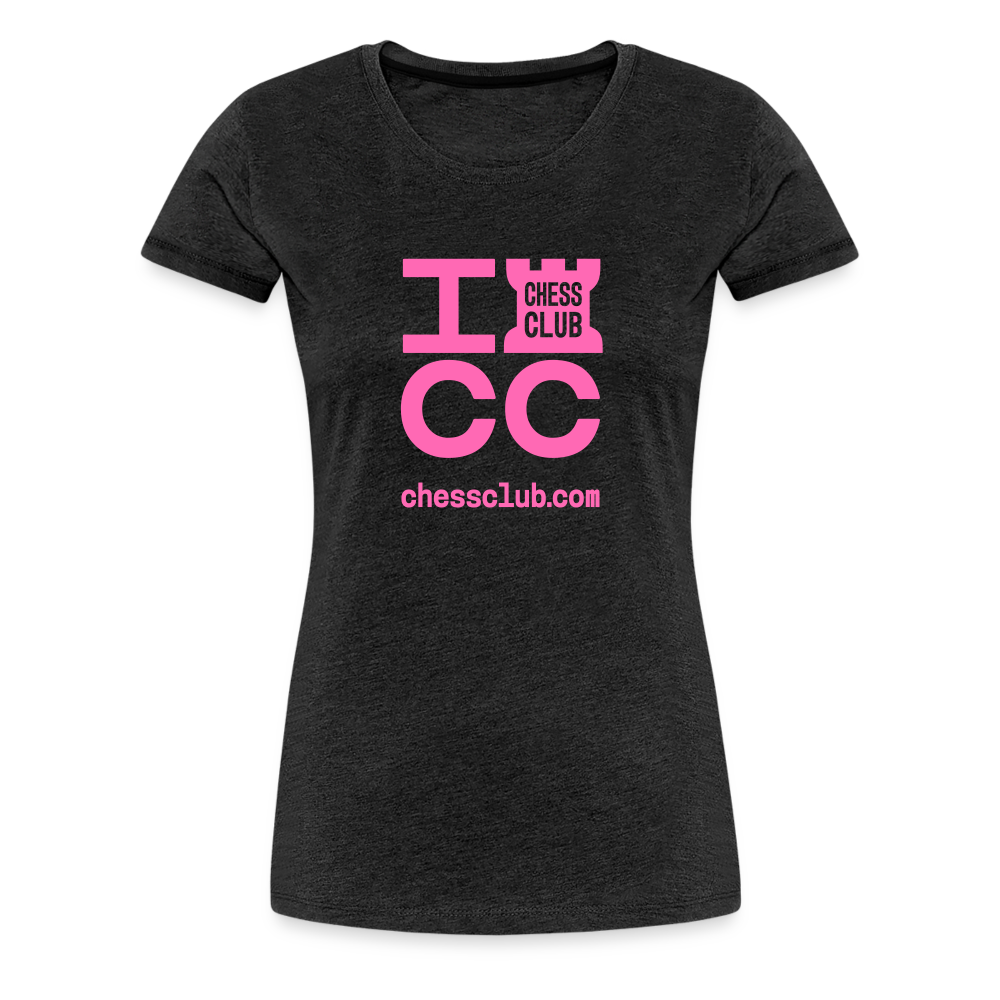 ICC Brand Pink Logo Women’s Premium T-Shirt - charcoal grey