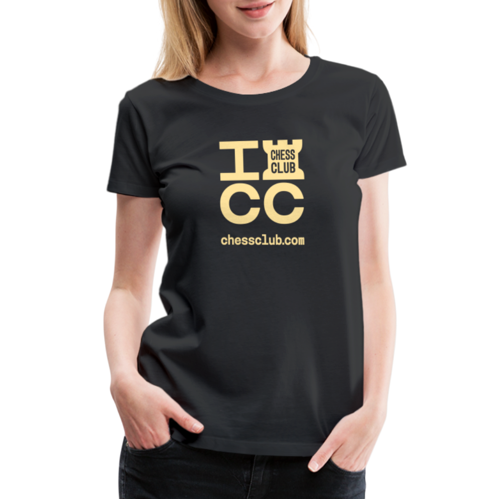 ICC Brand Yellow Logo Women’s Premium T-Shirt - black