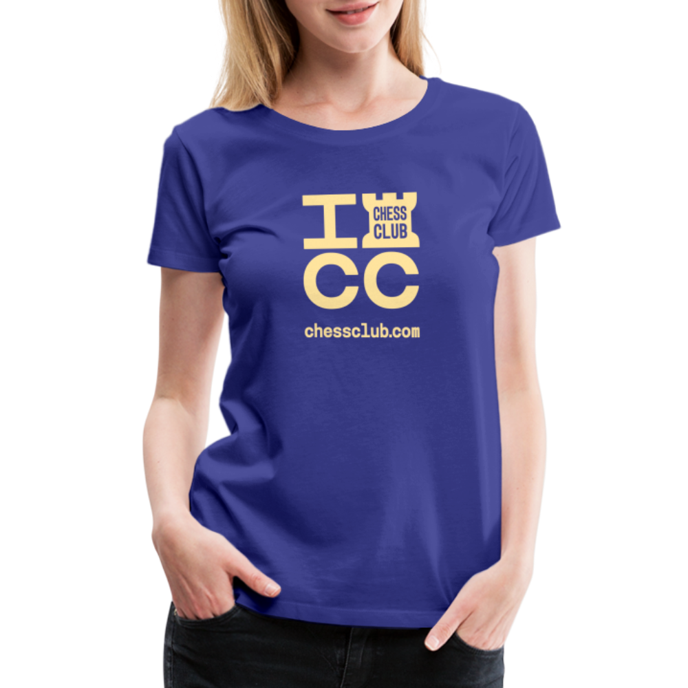 ICC Brand Yellow Logo Women’s Premium T-Shirt - royal blue